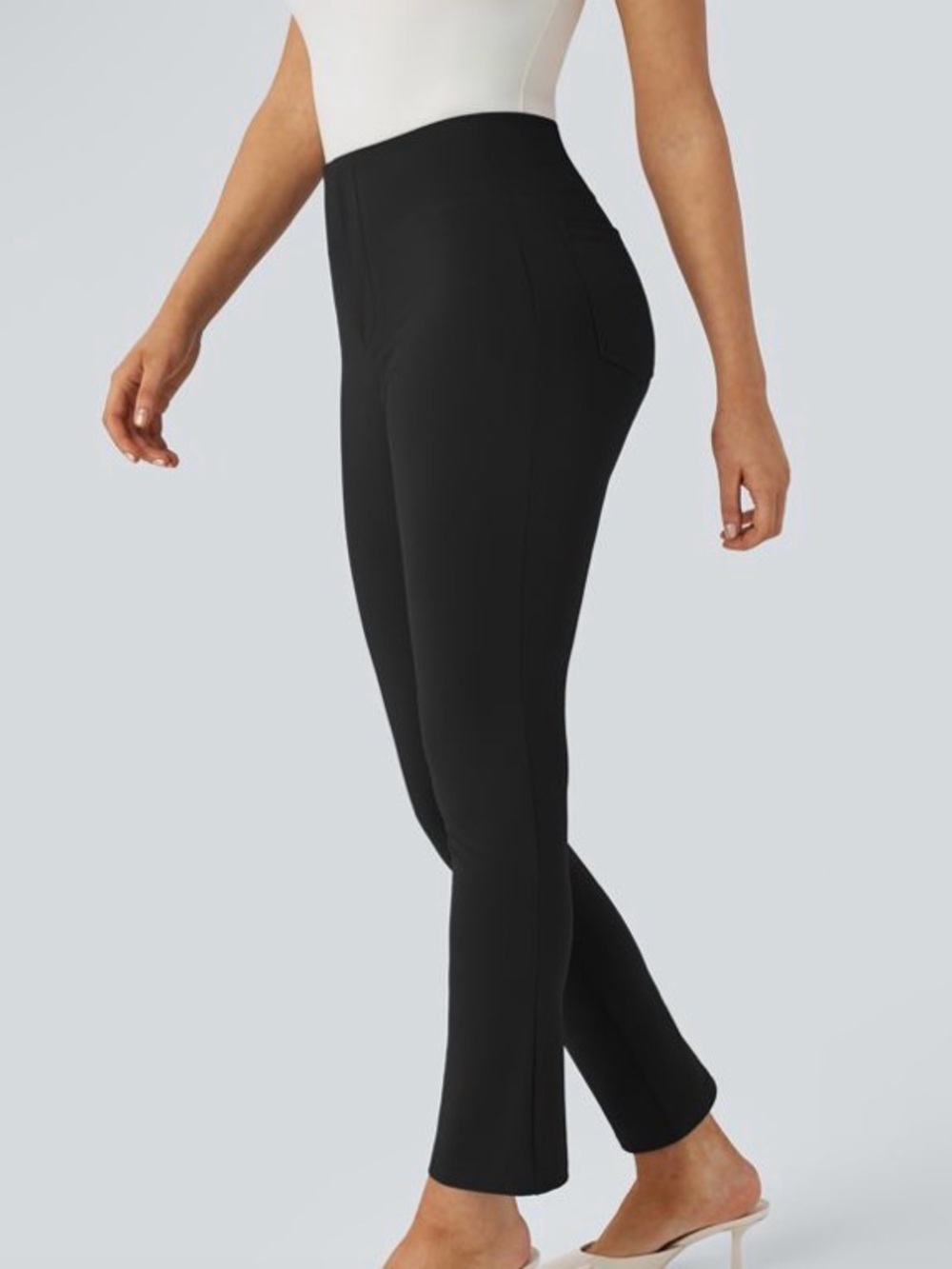 Black Pull-On Slim Leg Pants 3X NEW!